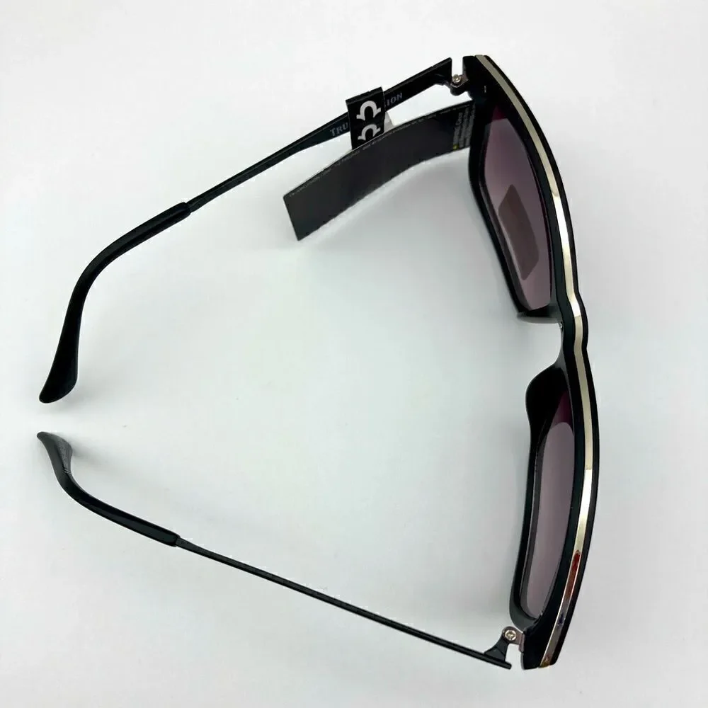 NWT True Religion TRM 1756 Unisex Black Sunglasses